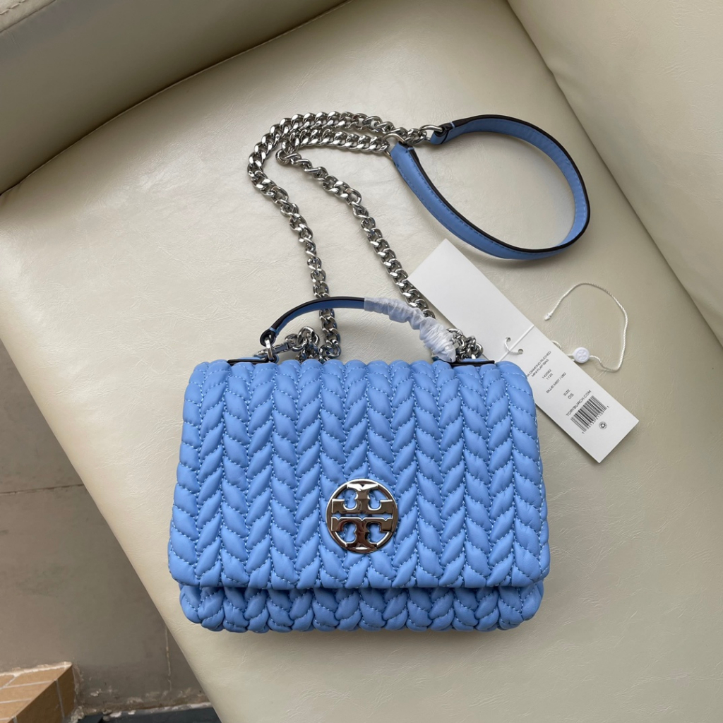 TB 142582 New Tri Color Sheepskin Pleated Quilted Chain Bag Flip Bag Handbag Crossbody Bag Full Sheepskin