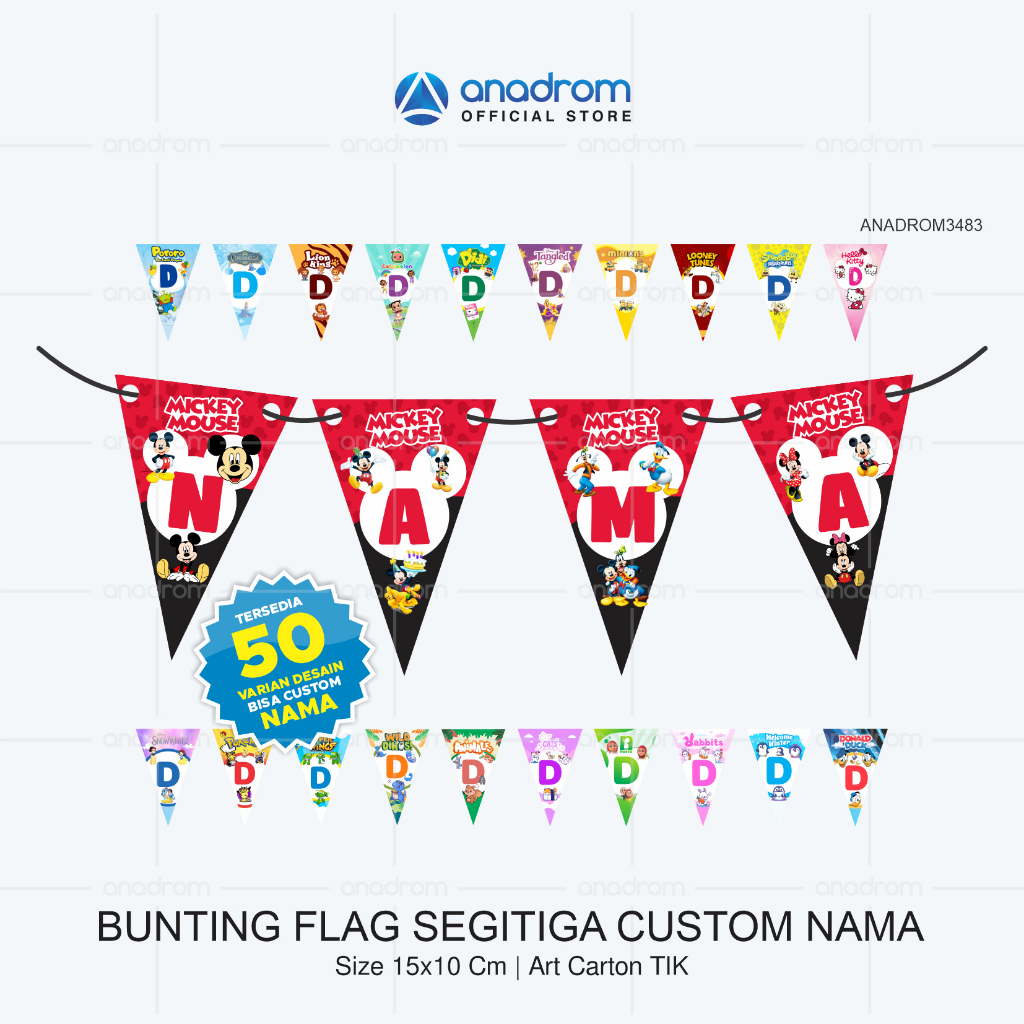 

Bunting Flag Happy Birthday | Banner Huruf Custom | Bunting Flag Custom Nama | Bunting Flag Dekorasi Ulang Tahun | Bunting Flag Segitiga | Anadrom 3483