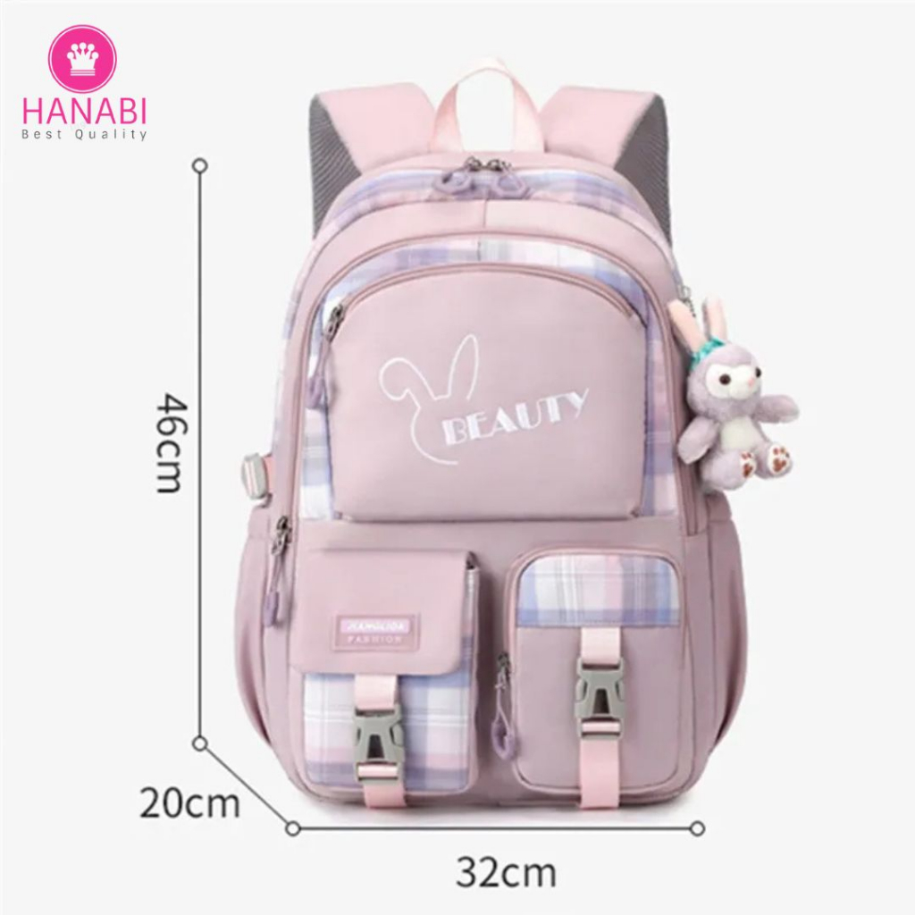 HANABI-tas ransel sekolah BEAUTY tas wanita tas jalanjalan tas anakanak