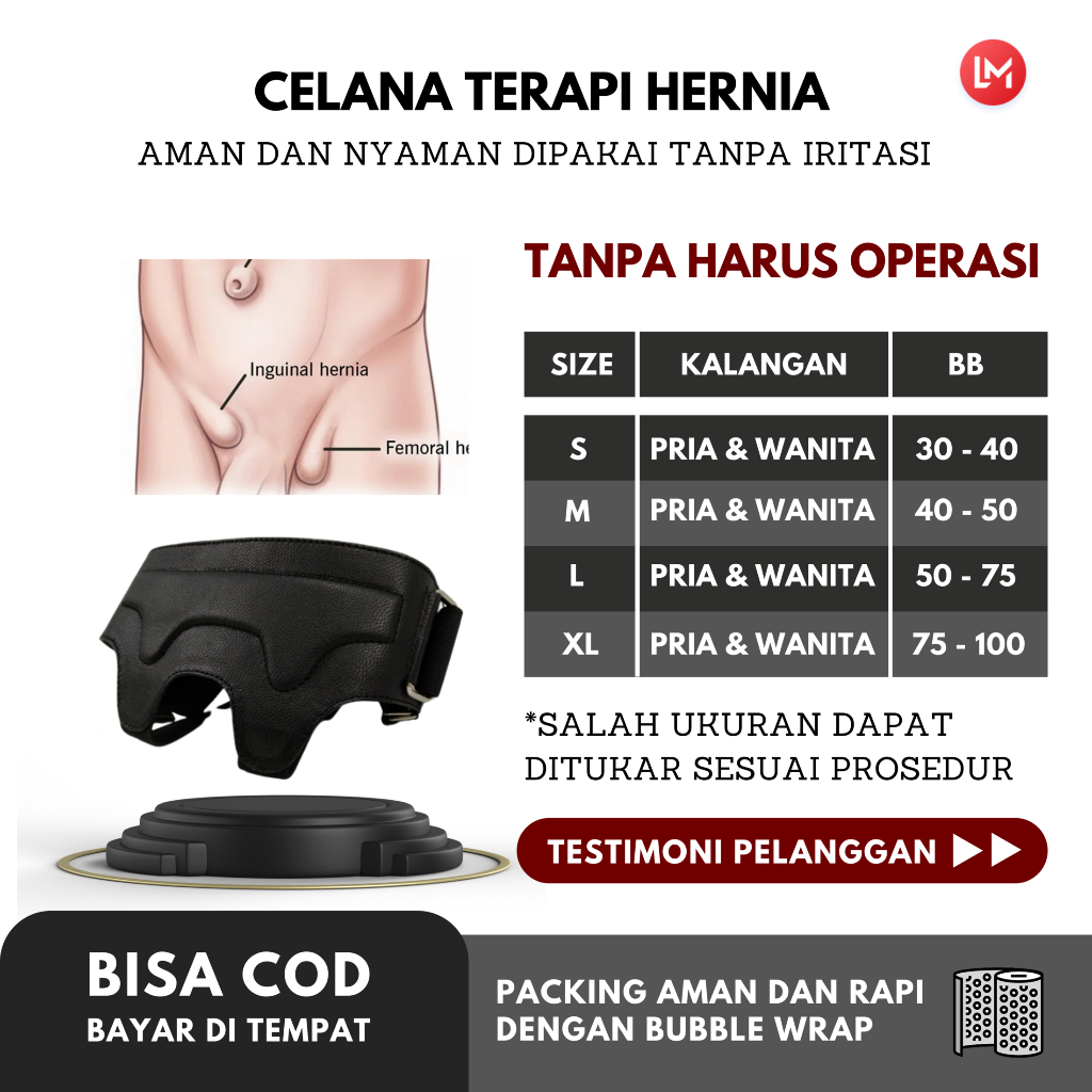 Celana Hernia Pria Dewasa Paling Ampuh, Celana Terapi Hernia Tanpa Operasi, Celana Hernia Turun Bero