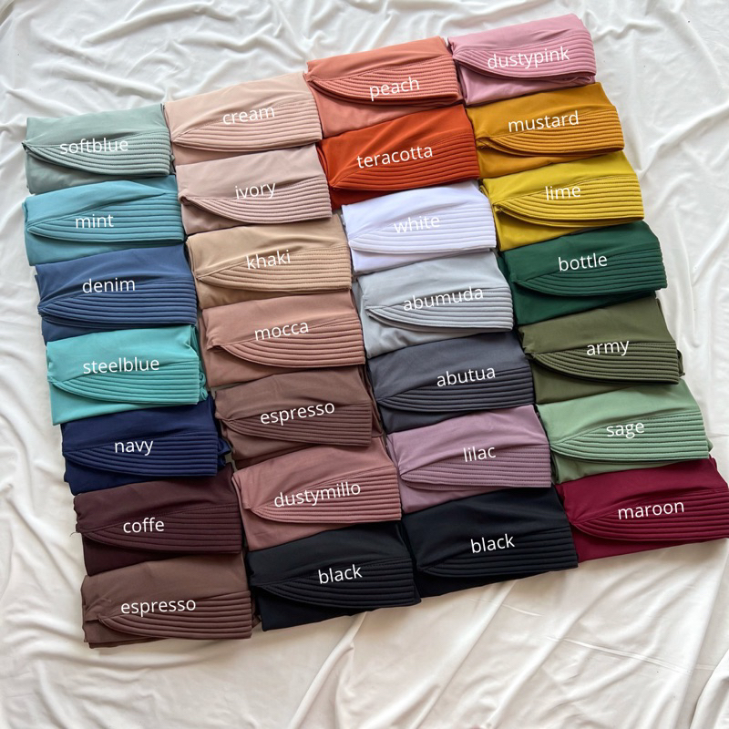 SyamilahHijab-(Size L) Bergo Hamidah Instan Jersey Premium Antem