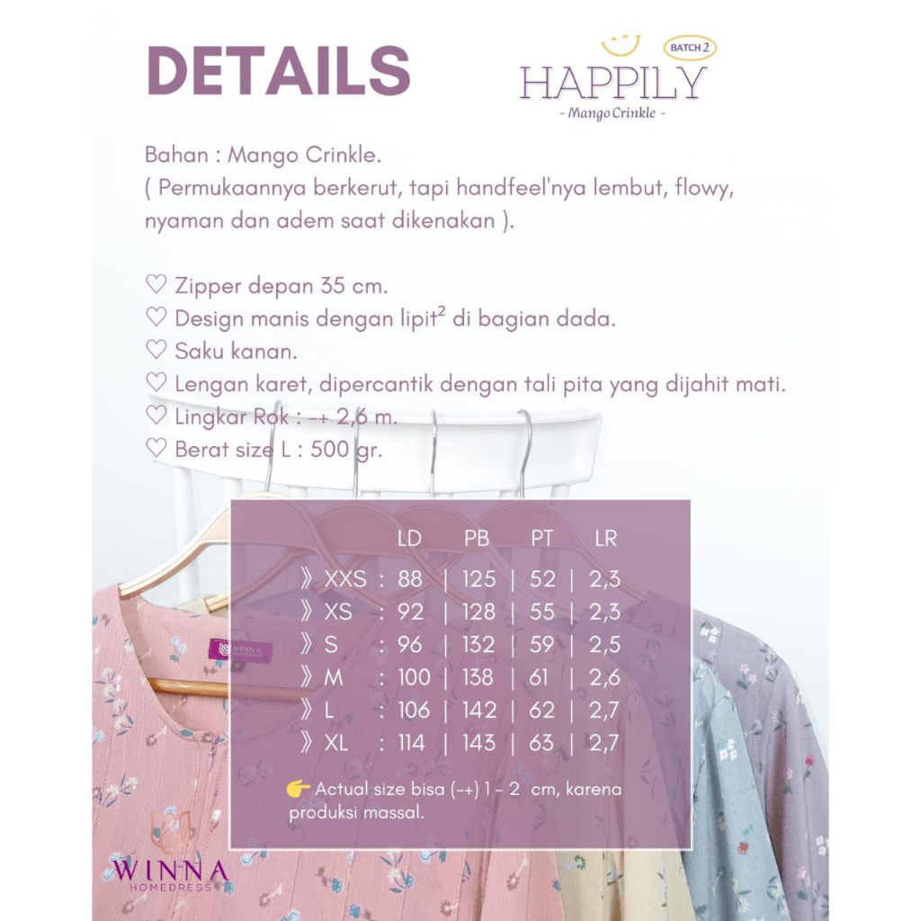 HAPPILY BATCH2 by WINNA klambieakhwat | mango crinkle