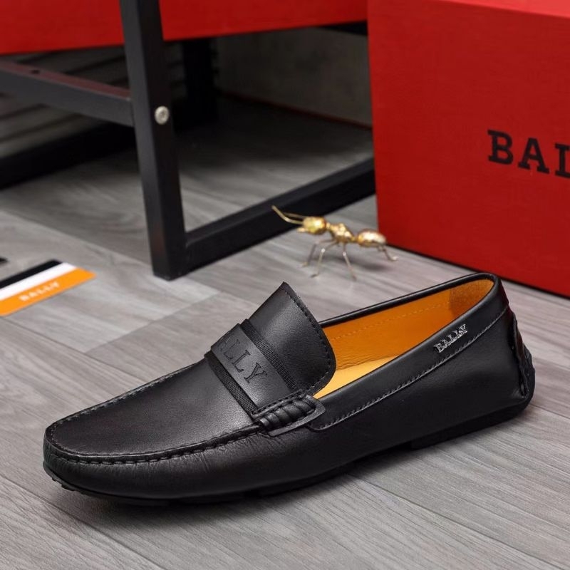 sepatu pria loafer bally shoes men slip on sepatu cowok kulit tanpa tali new