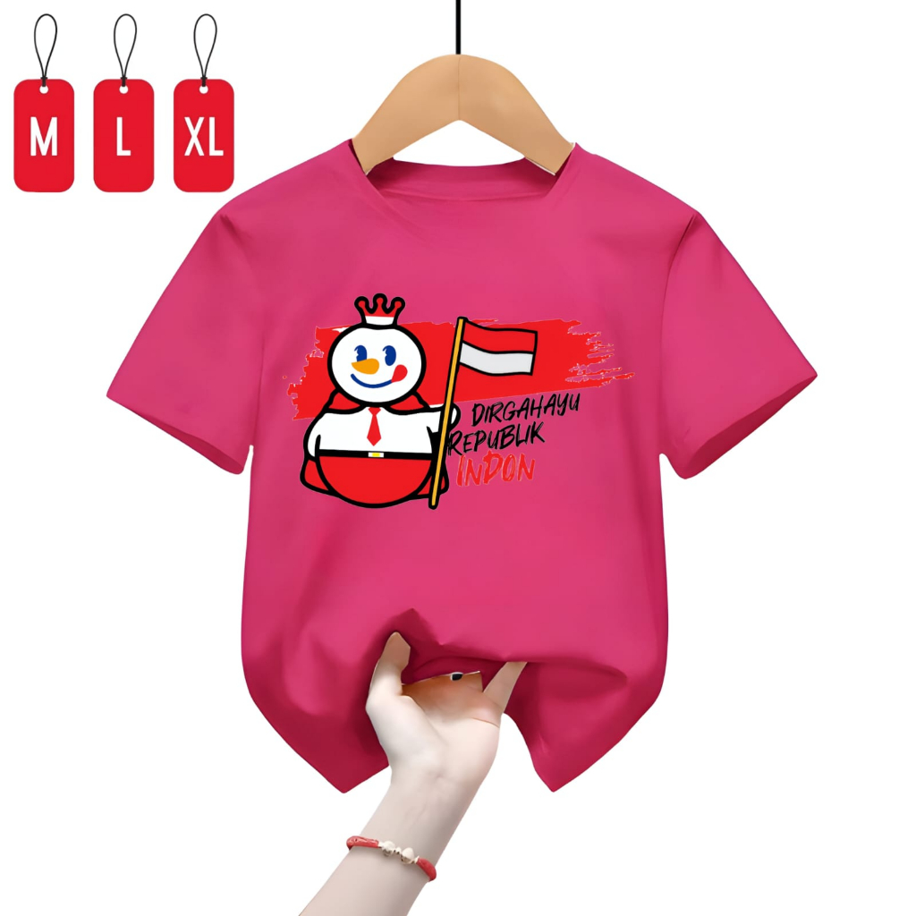 Kaos Baju Anak Mixue Dirgahayu M,L,XL