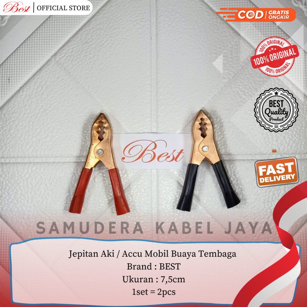 Jepitan Aki / Accu Mobil Buaya Tembaga - "BEST"