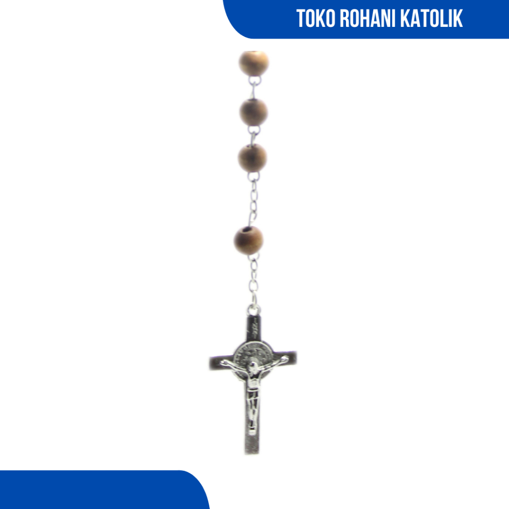 ROSARIO KAYU WANGI (IMPOR) / ROSARIO KALUNG / KALUNG ROSARIO KATOLIK / KONTAS / KALUNG WANITA / KALUNG PRIA