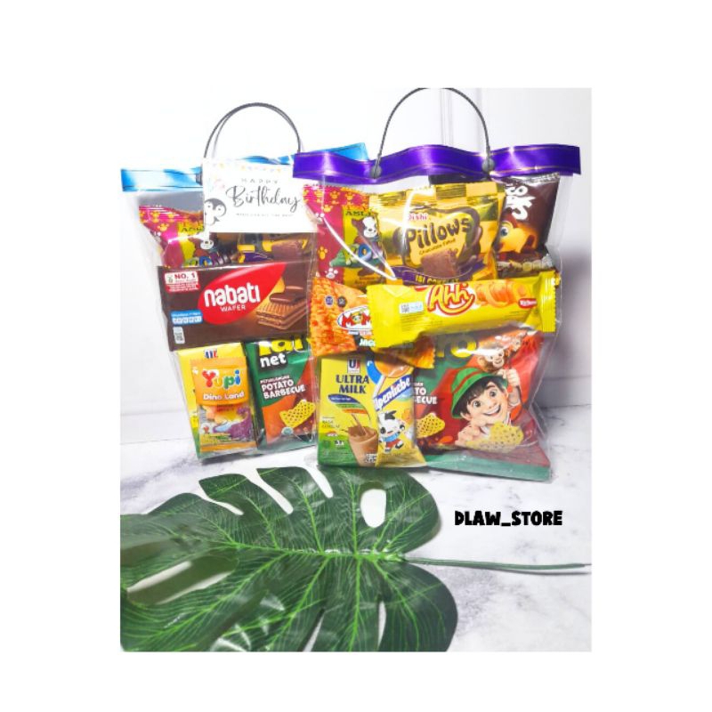 Paket Snack Ulang Tahun Anak Bingkisan Ulang Tahun Paket Lengkap Hampers Ultah Free Kartu ucapan