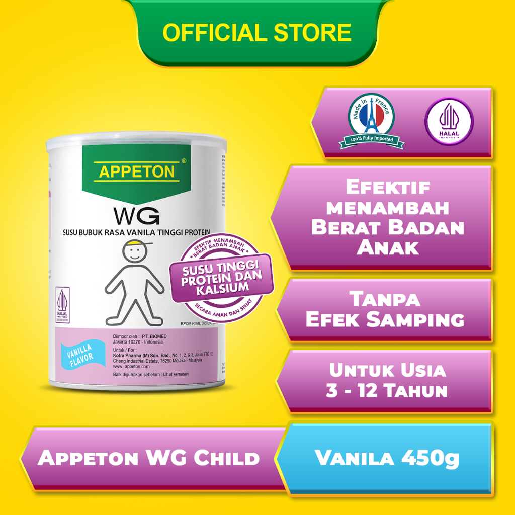 Appeton Weight Gain Child Anak 450gr Vanilla