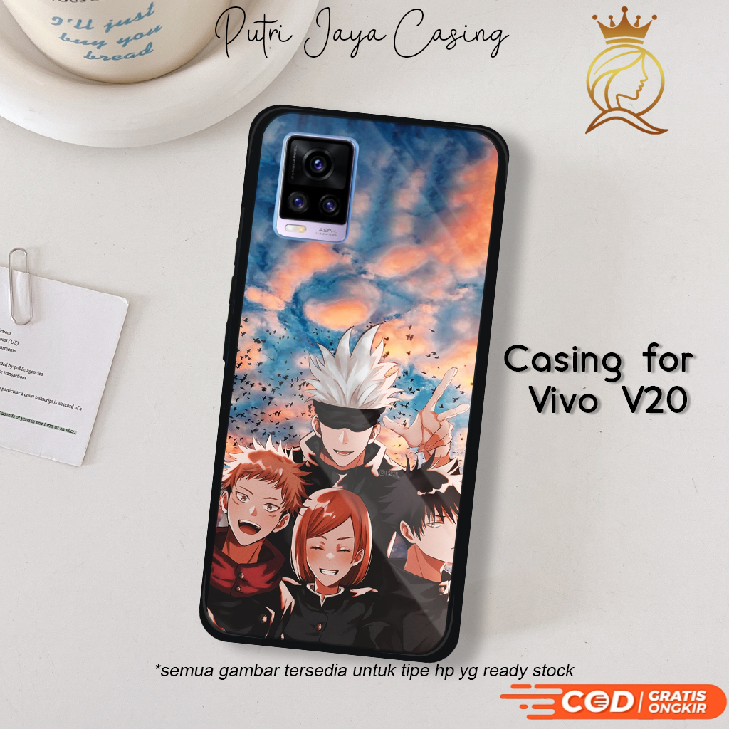 Casing Vivo V20 Terbaru Anime Jujutsu Case V20 Hardcase Softcase Glosy Kesing Terlaris PutriJayaCase