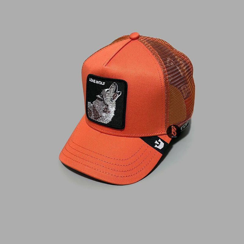 TOPI ORIGINAL GOORIN BROS TRUCKER TONAL LONE WOLF ORANGE