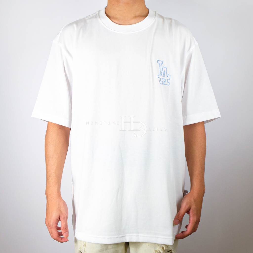 MLB LA Dodgers Basic Back Logo Tee White