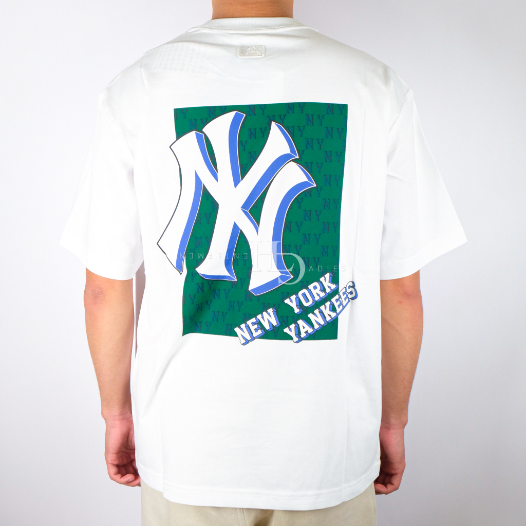 MLB NY Yankess Monotive Overfit Tee White