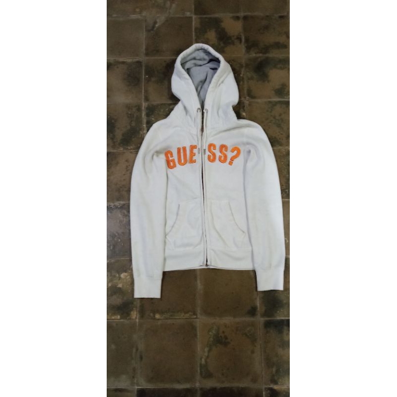 zip hoodie guess
