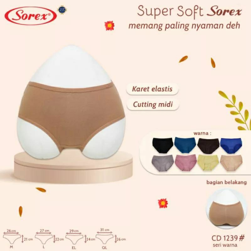 CELANA DALAM WANITA SOREX 1239 CD BASIC SUPER SOFT TERMURAH