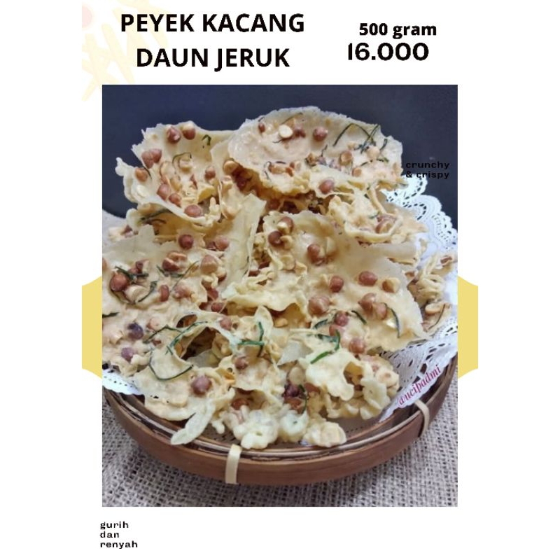 

PEYEK KACANG DAUN JERUK RENYAH KEMASAN 500 GRAM