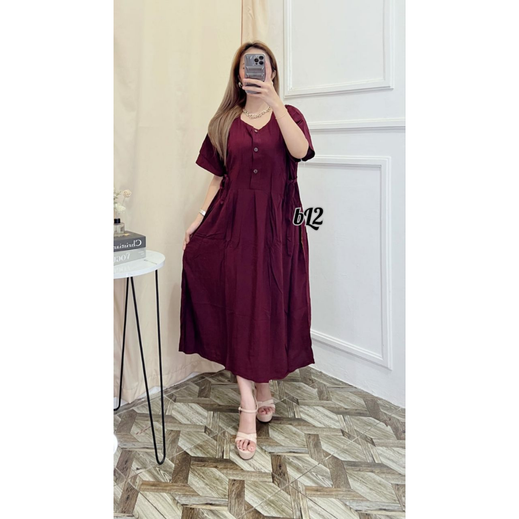 DASTER CIBI POLOS // DASTER WANITA // DRESS WANITA VIRAL // DASTER JUMBO LD 120 bahan rayon polos // BUSUI