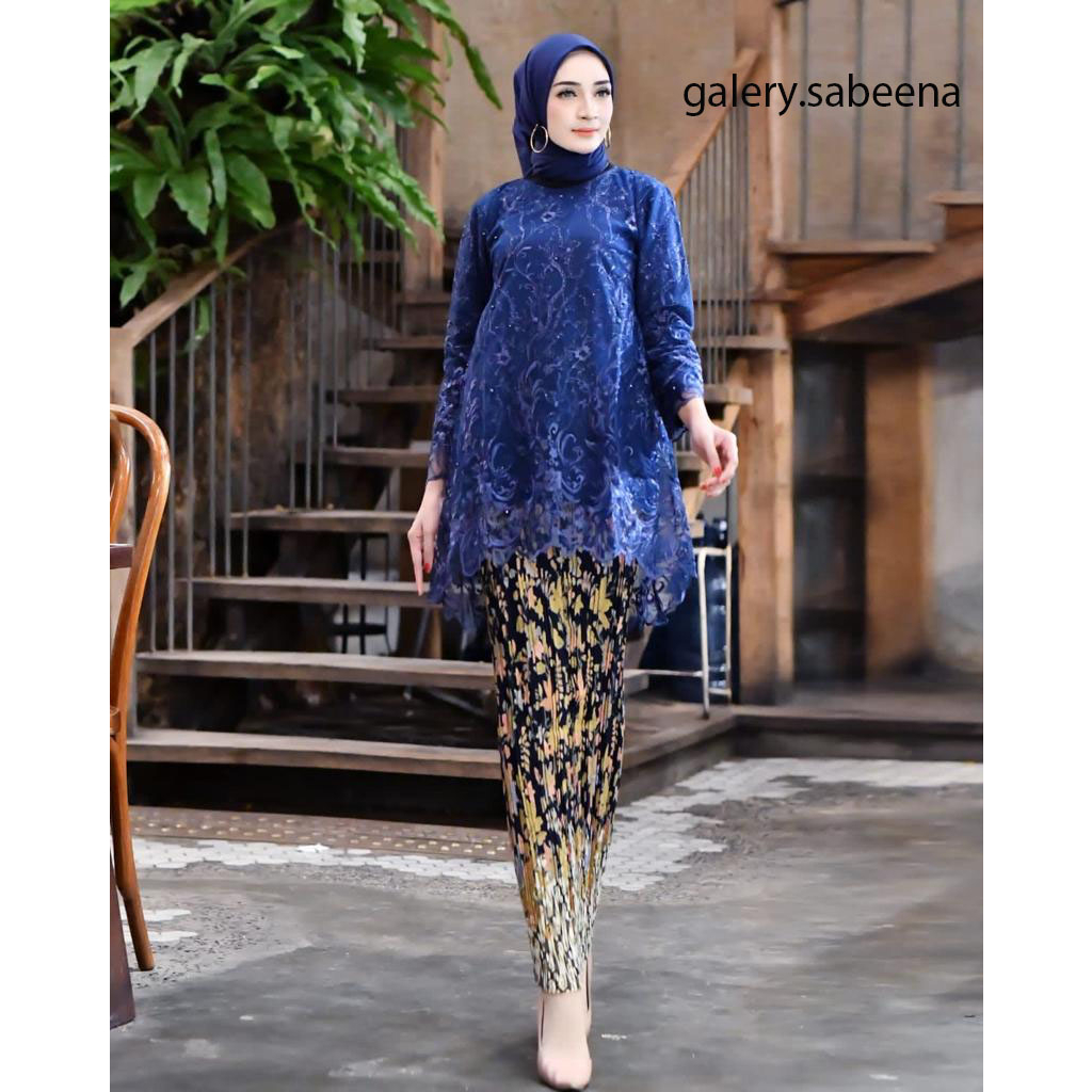RINJANI TULLE BLOUSE KEBAYA MODREN /KEBAYA CANTIK / KEBAYA TULLE ACARA PESTA DAN WISUDA