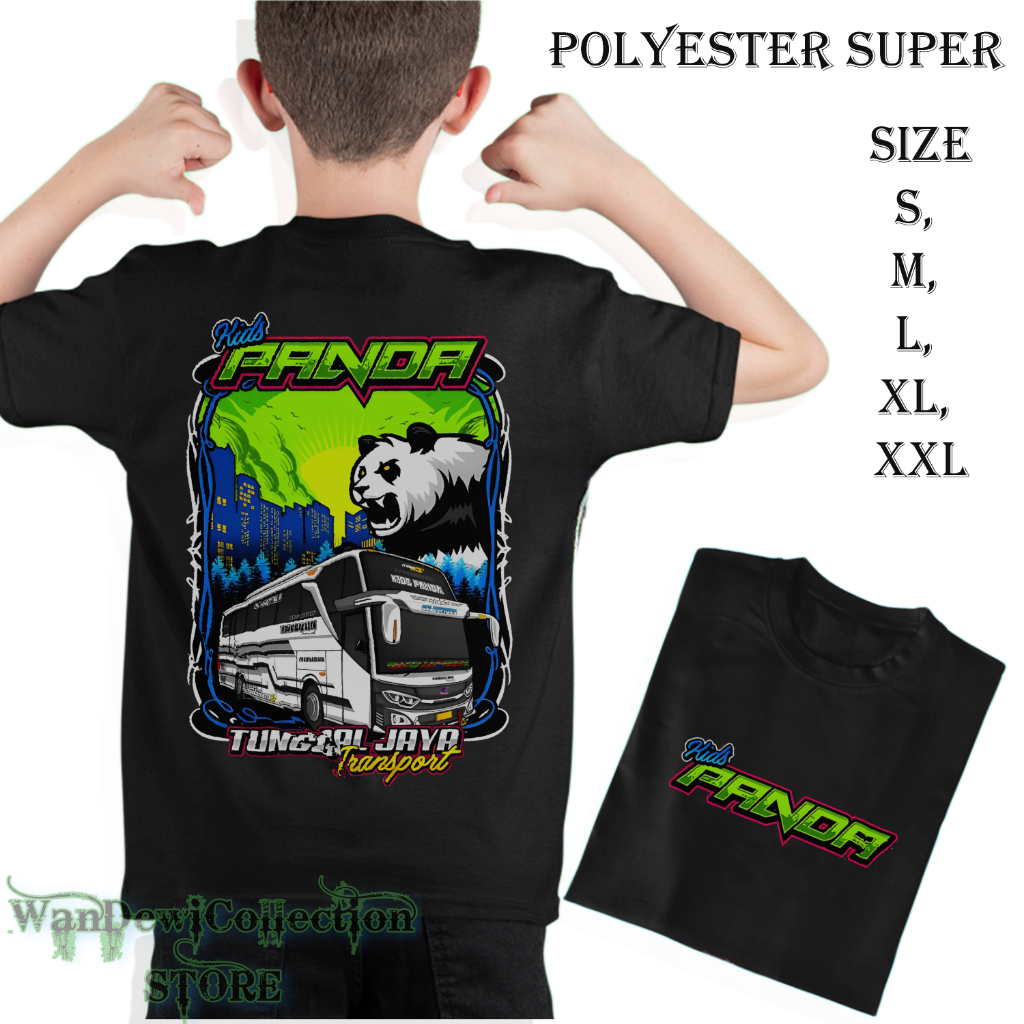 WDC kaos anak bismania kids panda busmania