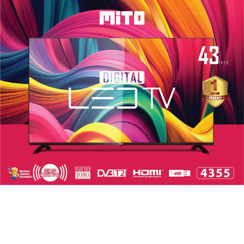 MITO MITOCHIBA LED TV DIGITAL 4355 DTV 43 INCH NEW PRODUK!!