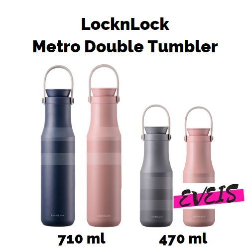 Lock n Lock Metro Double Tumbler 470 ml / 710 ml - Termos Air Minum Panas & Dingin - Metro Single Tu