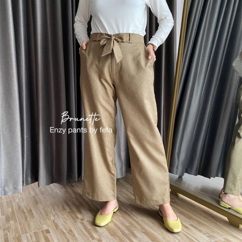 ENZY PANTS by fefastyle - Bahan Katun Madinah