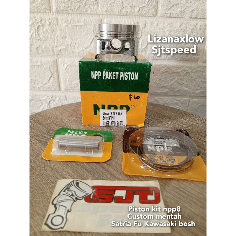 piston kit npp custom mentah 65,5 mm pen16 satria fu Kawasaki bosh npp8