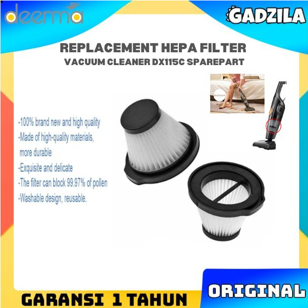 Refill Hepa Filter Replacement Deerma DX115C Vacuum Cleaner Sparepart Pengganti