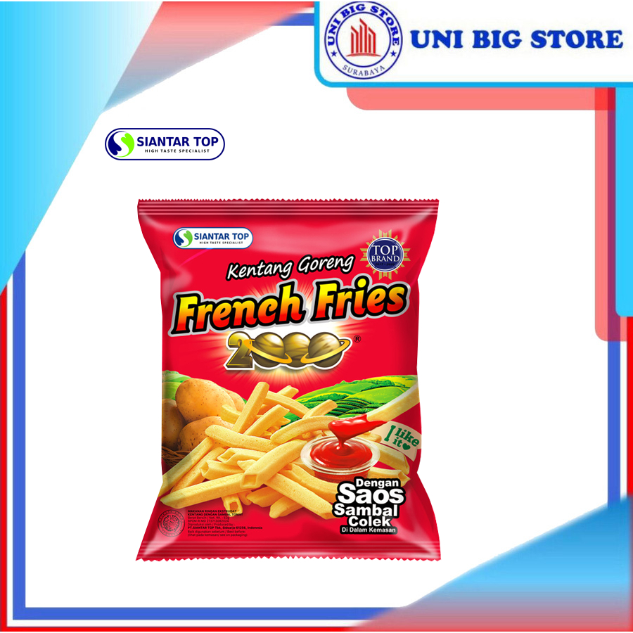 

French Fries 2000 Kentang Goreng Potato 52 gr Snack dengan Saos