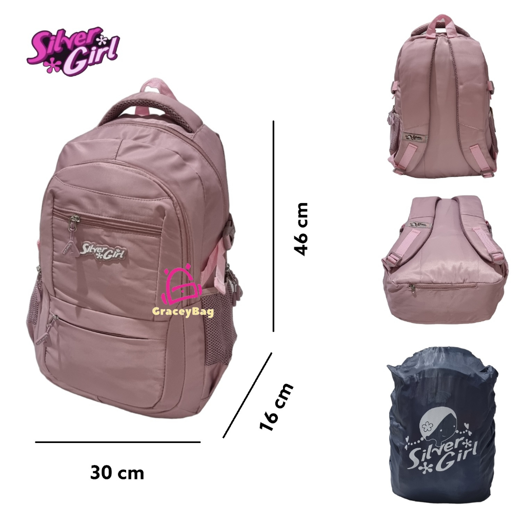 GB-70016F Tas Ransel Sekolah Anak Perempuan / Remaja Silvergirl