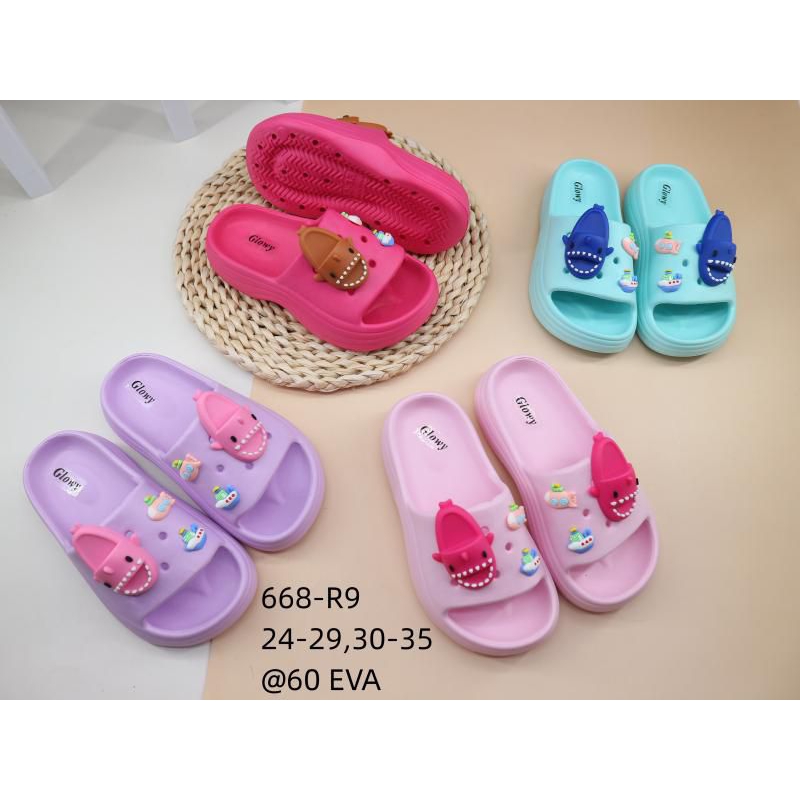 Sandal Selop Wedges Fuji Anak Jibbitz Baby Shark Hiu 66