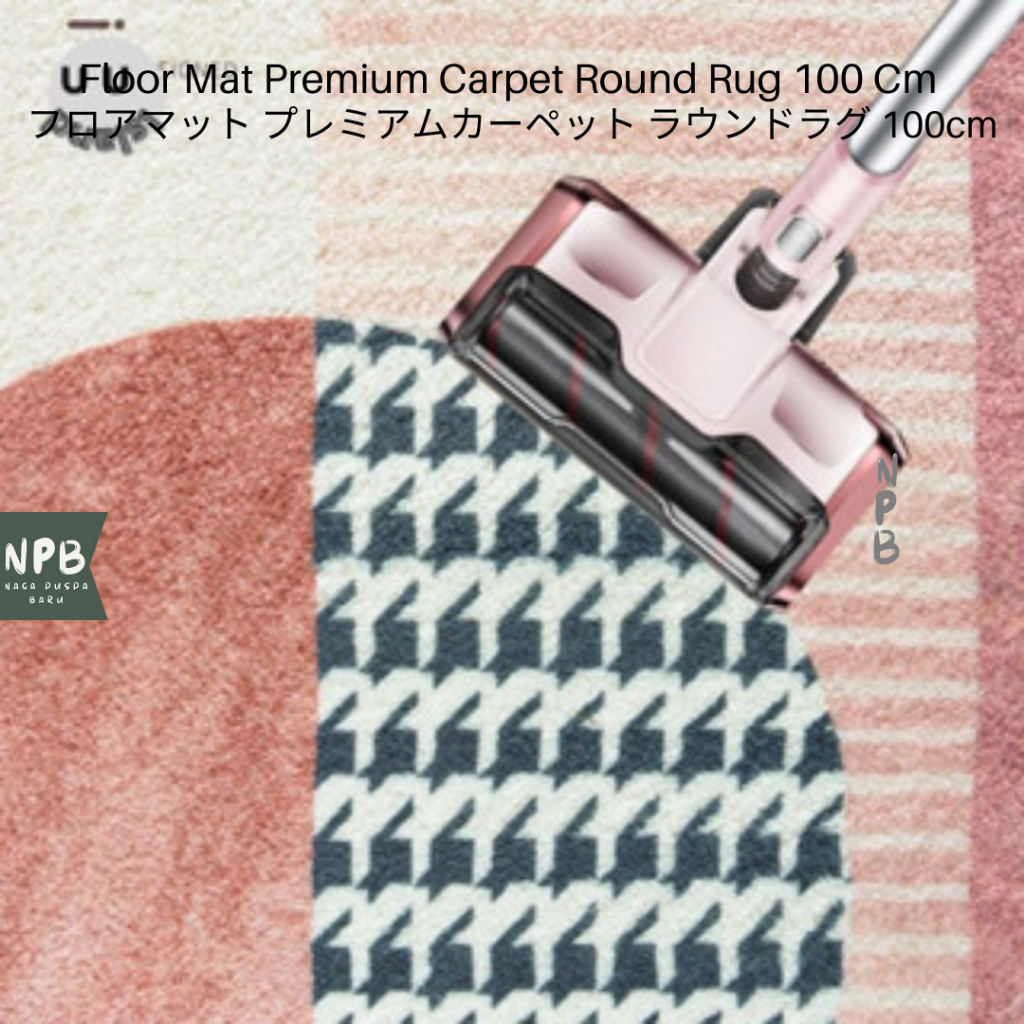 Floor Mat Premium Carpet Round Rug 100 Cm - Karpet Bulat Lembut 100cm