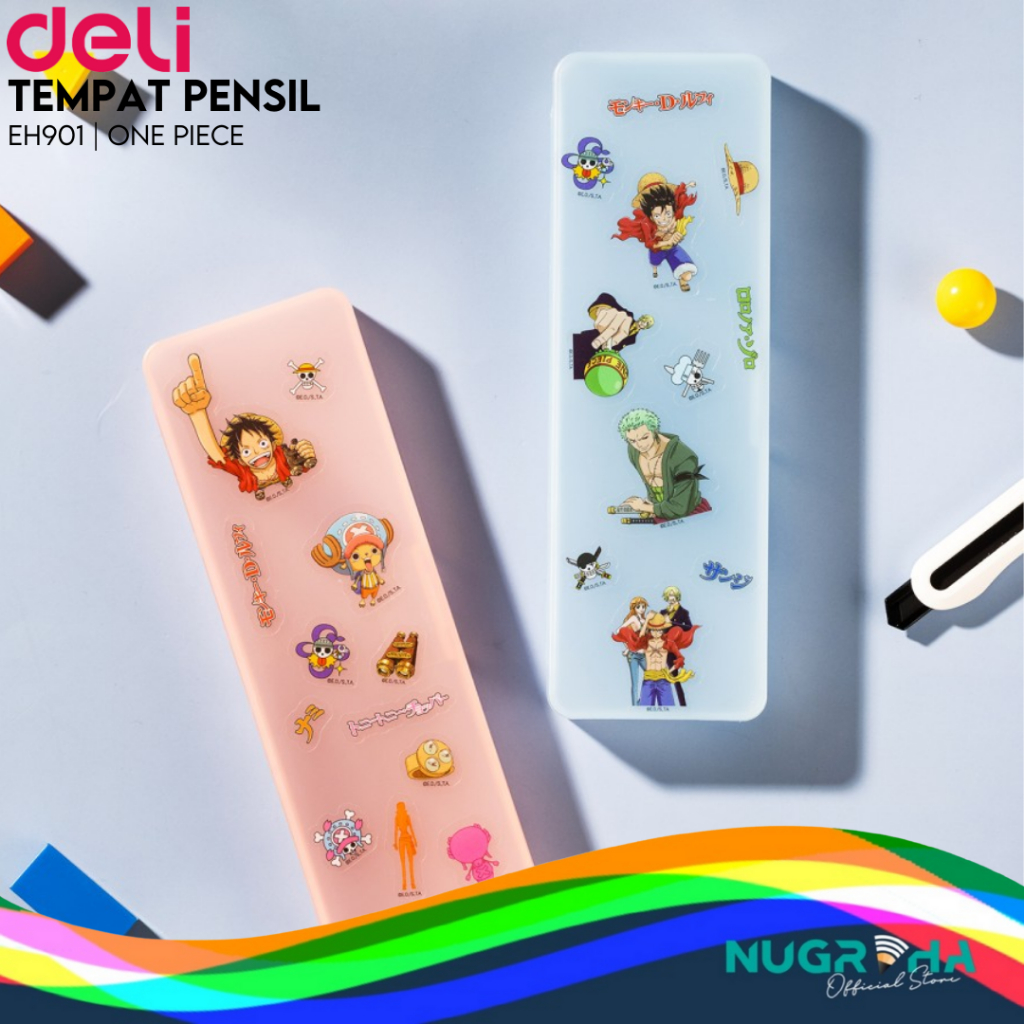 

Deli Plastic Pencil Case/ Tempat Pensil Dengan Sticker One Piece EH901