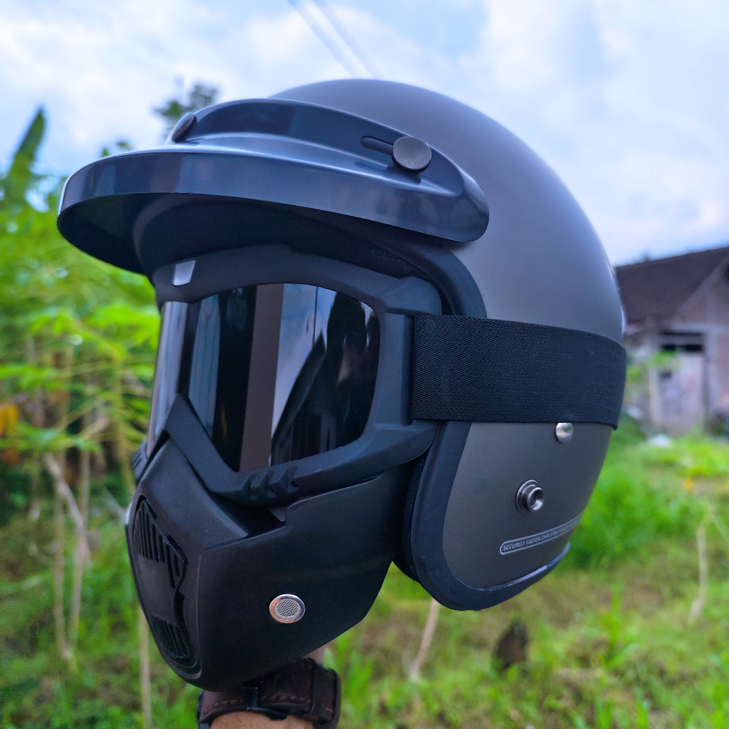 HELM BOGO RETRO KLASIK GOGGLE MASK TOPENG KAIROZ