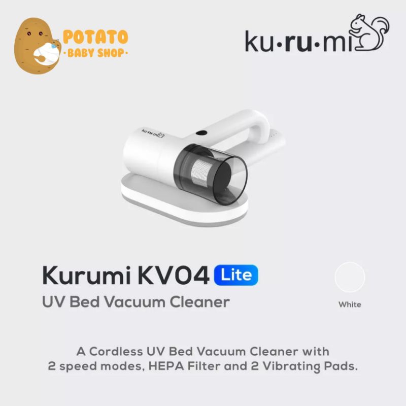 Kurumi KV 04 Lite UV Bed Cordless Vacuum Cleaner  - Tanpa Kabel Vakum Tempat Tidur