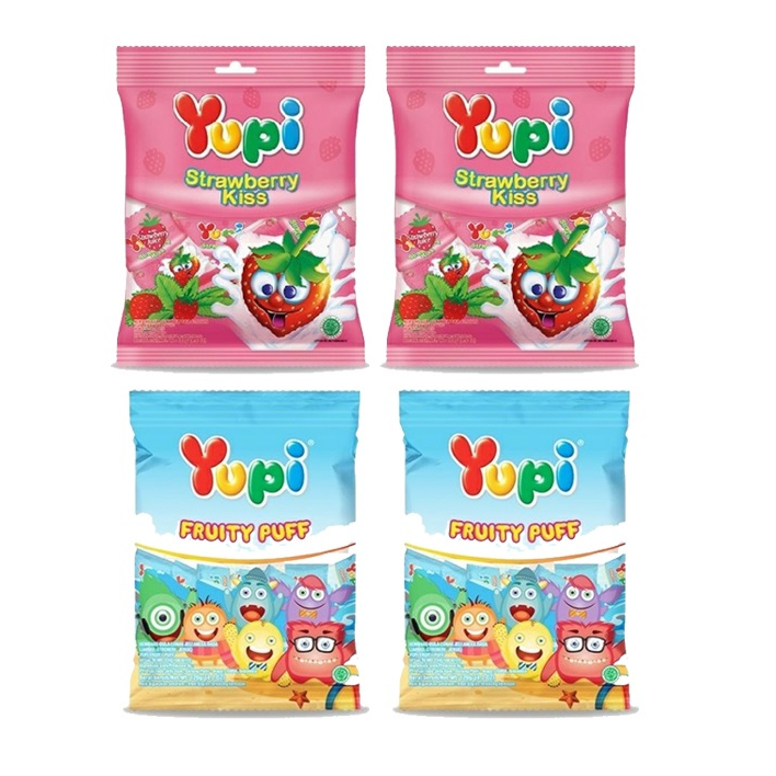 

(Kemasan BAG 120gr) Yupi Strawberry Kiss / Fruity Puff / YUPI HANGING BAG