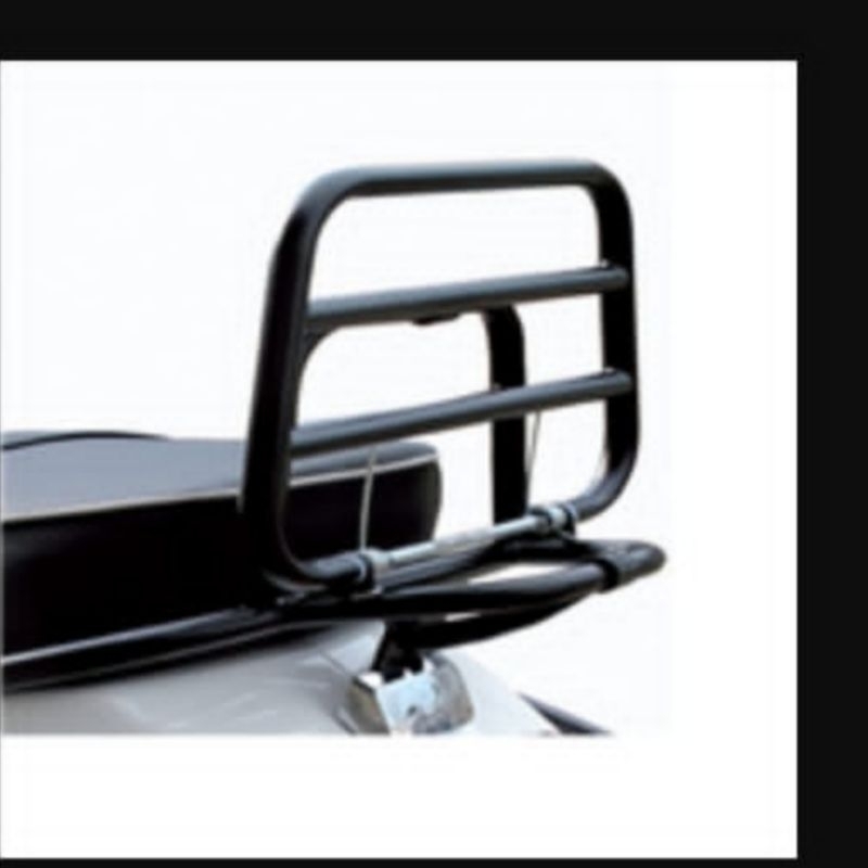 rak belakang HITAM utk vespa S matic