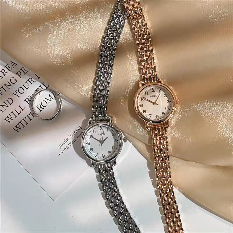 ONNIE Jam Tangan Wanita Naidu Terbaru Rantai Bulat Analog Stainless Steel KY25