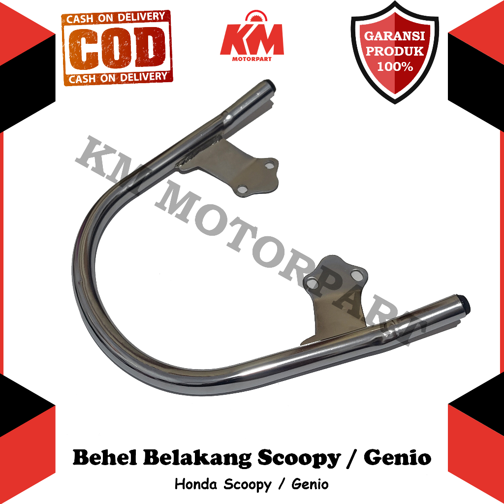 Behel Belakang Scoopy Fi Karbu Genio Chrome Berkualitas Variasi