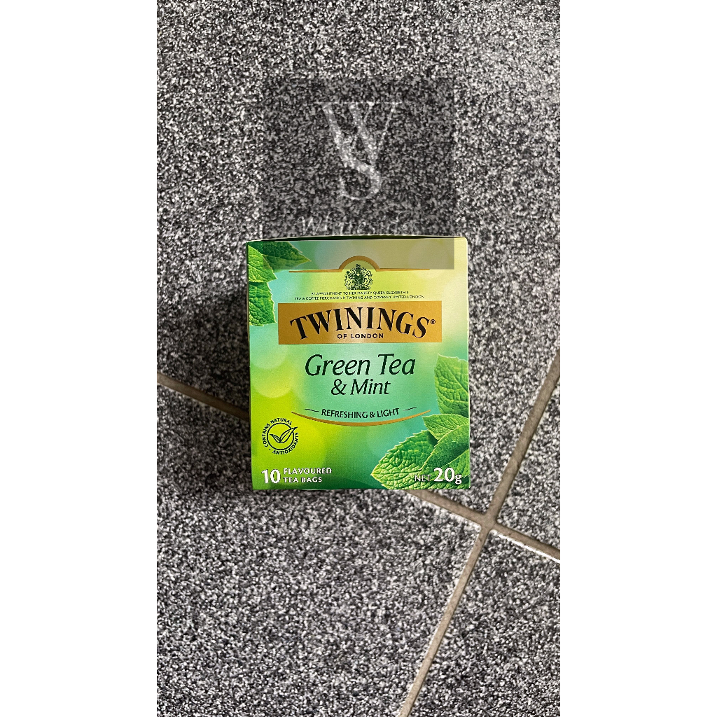 

Greentea & Mint - 10 Tea Bags Twinnings Twinings Australian Afternoon Pure Camomile Spearmint Spiced Apple Honey Vanilla Chai Cranberry & Pomegranate Darjeeling Jasmine Lemon Twist Ginger Orange Cinnamon Russian Caravan Strawberry Raspberry Loganberry