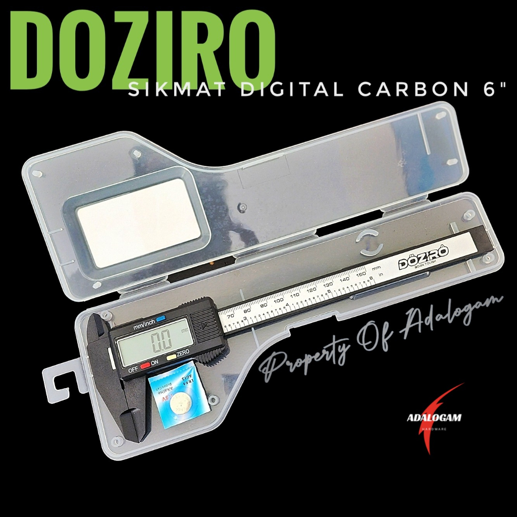DOZIRO Sigmat Digital Carbon 6 Inch - Sikmat Caliper Jangka Sorong 6&quot;
