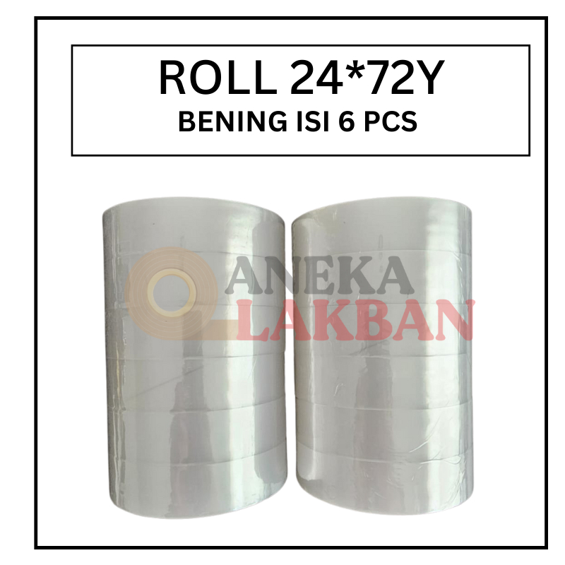 

[1 SLOP ISI 6 PCS] HORICI LAKBAN OPP BENING 24MM x 72 Yard ISOLASI BENING TERMURAH