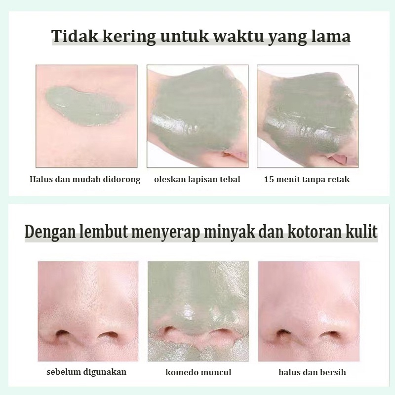 Japan CCA Seaweed Mask Acne Cleansing Clay Mask 100g Pore Clarifying Mud Mask Masker Komedo &amp; Jerawat Masker Wajah Facial Mask