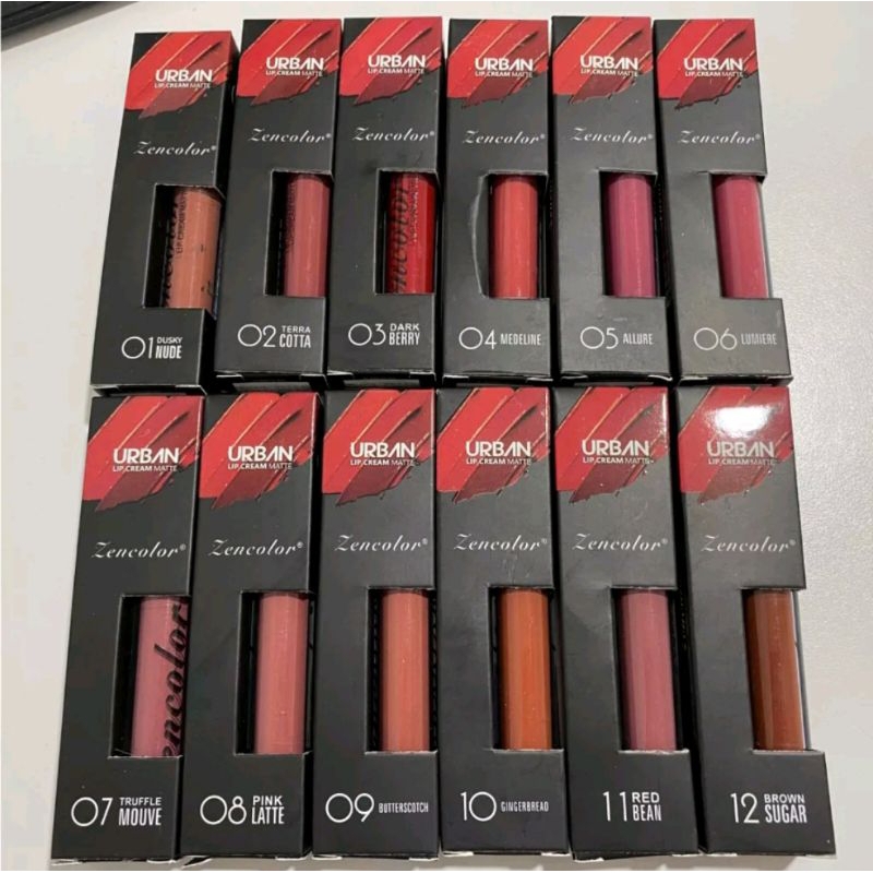 Lipstik ZENCOLOR Urban matte lipcream berkualitas