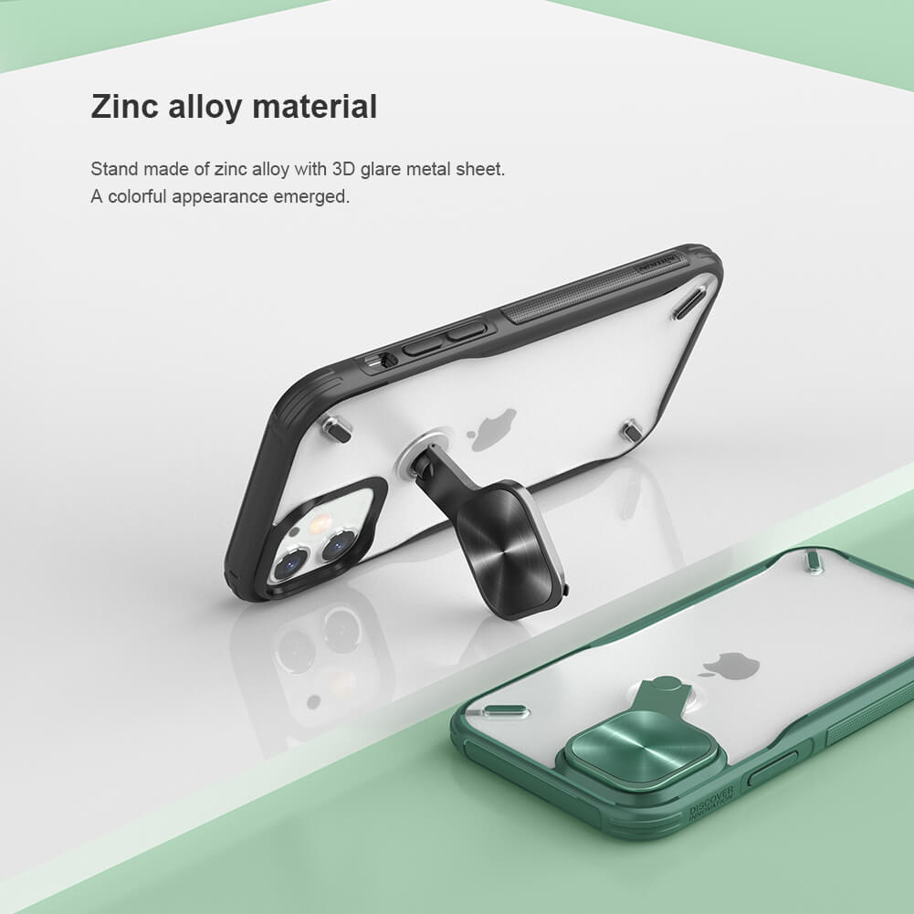 NILLKIN CYLOPS IPHONE 12 MINI STAND AND PRIVACY CASE CAMERA COVER GREEN