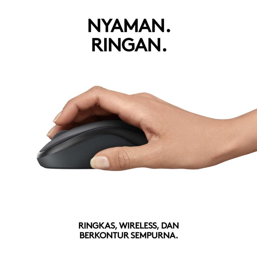 Logitech M240 Silent Touch Mouse Wireless Tidak Bunyi Klik Tanpa Kabel - Original