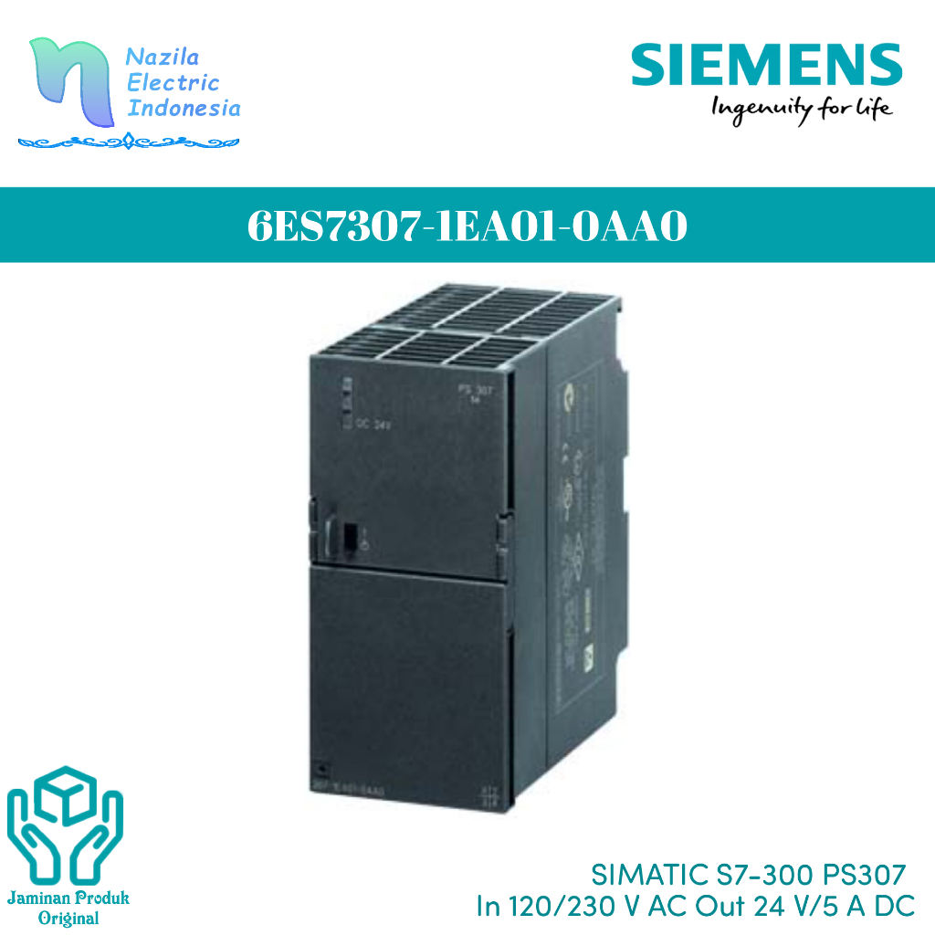 Siemens 6ES7 307 / 6ES7307-1EA01-0AA0 SIMATIC S7-300 PS307 Power Supply 5A 24V DC For Industrial Aut
