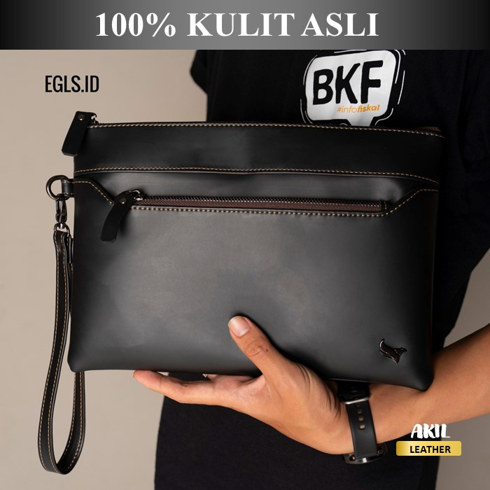 Hand Bag Tas Tangan Clutch Kulit Pria Cowok Branded Wanita Cewek Egls Arossa Syntetic Premium Leather Handbag Bahan Kulit Sintetis PU