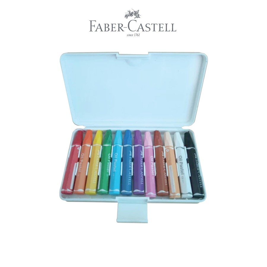 Faber-Castell Hexagonal Oil Pastel / Crayon Faber 12 Warna