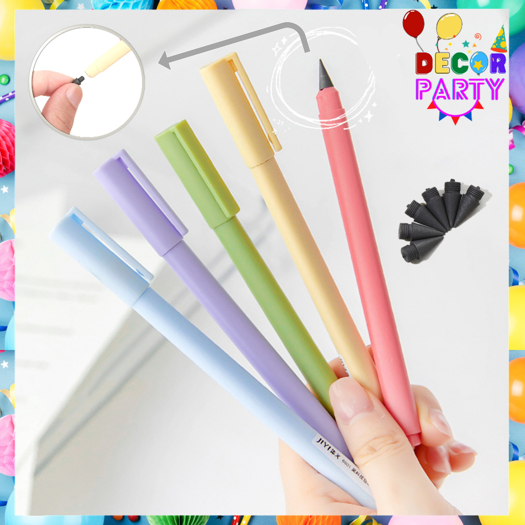 

DP Pensil Abadi Tak Bisa Habis Warna Macaroon Pensil Eternal Tanpa Isi Graphite Pencil Like Pen Untuk Sketsa Lukis Art Tidak Perlu Diasah Warna-Warni Lucu