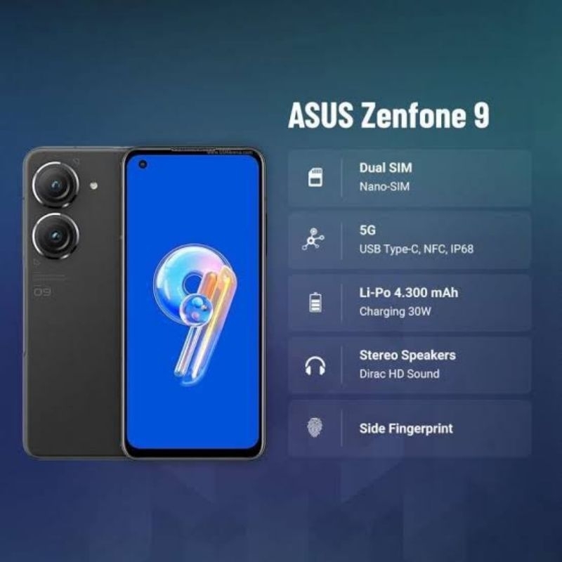 Asus Zenfone 9 8/256gb Black Garansi Resmi